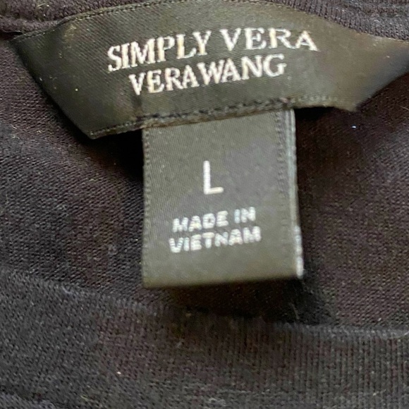 🌟
Women Simply Vera Vera Wang black blouse top Size L long sleeve shirt - Picture 2 of 10